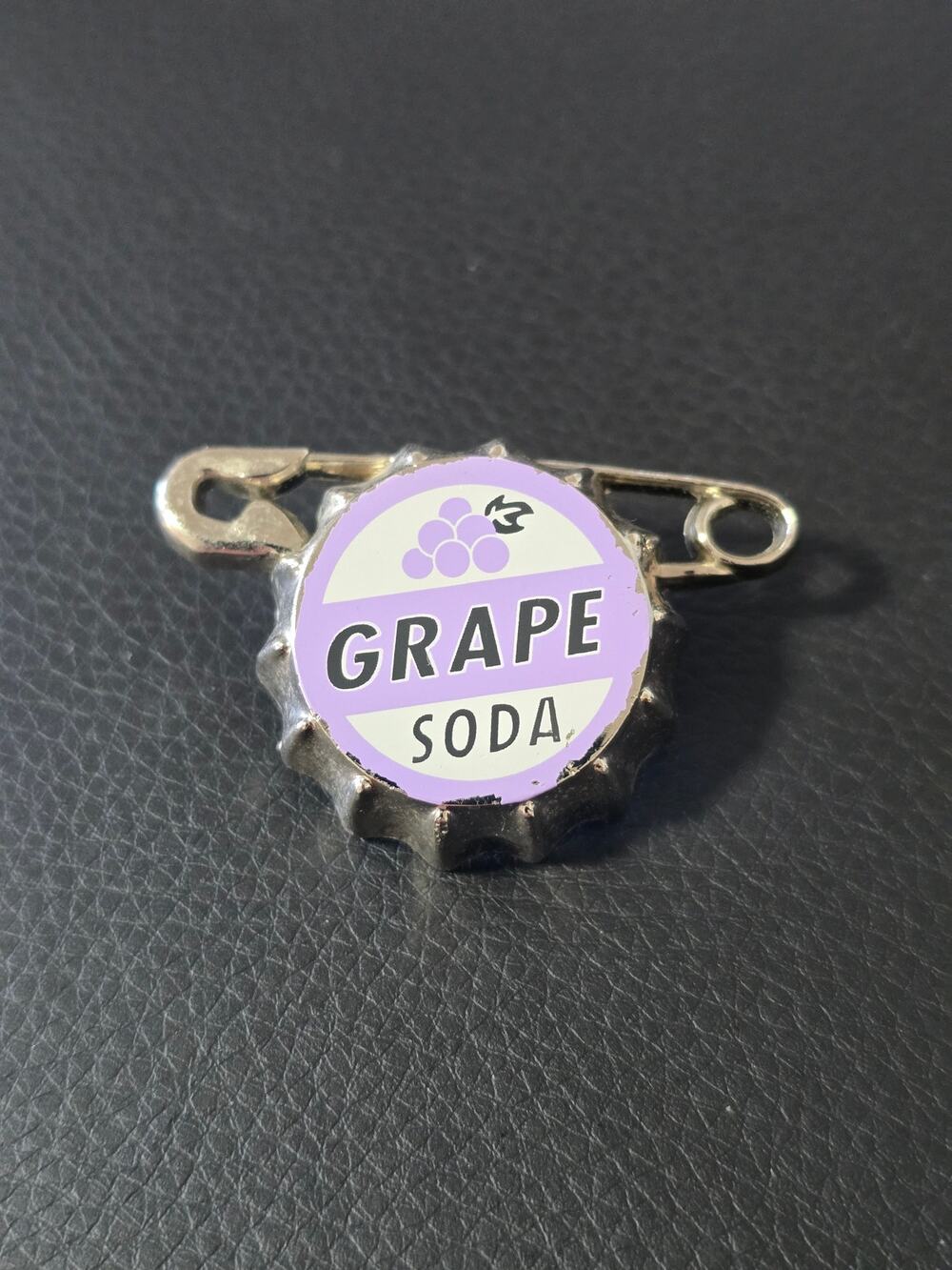 Disney Pixar UP Grape Soda Bottle Cap Pin Ellie Carl Collectible